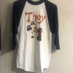 Soffe Long Sleeve Tee - Navy & White with Graphic